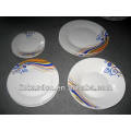 Haonai 18pcs pratos de jantar de porcelana estilo ocidental definir